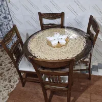 میزناهارخوری ۴ نفره چوب|میز و صندلی غذاخوری|خمین, |دیوار
