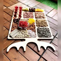 سینی مزه ،سینی پذیرایی چوبی یلدا