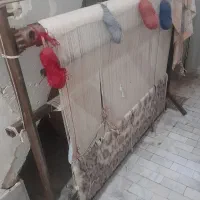 قالی نیمه بافت با دستگاه و رنگ جفت