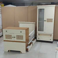 کمدسه درب تخت کودک نوجوان ست نوزادی مدل حصیری