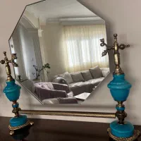 اینه و شمعدان قدیمی بارفتن و برنز جنس اینه سنگی|کلکسیون اشیاء عتیقه|تهران, میرداماد|دیوار