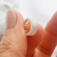 ایرکاف نقره نگینی مدل سفید کیوت و درخشان|بدلیجات|اصفهان, نقش جهان|دیوار