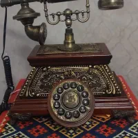 تلفن رومیزی برنز وچوب