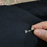 گوشواره میخی نقره و پلاک میخی نقره کادو روز زن|جواهرات|محمدیه-قزوین, |دیوار