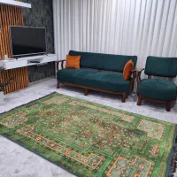 فرش کلکسیونی سبز درباری|فرش|اصفهان, کوی شهید کشوری|دیوار