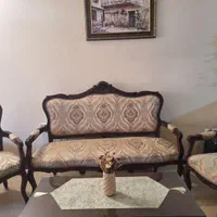 مبل استیل با چوب گردو|مبلمان خانگی و میز عسلی|اصفهان, هفتون|دیوار