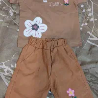 تیشرت شلوارک دخترانه کاملا نو