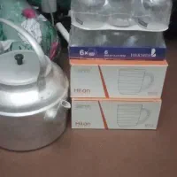 کتری و استکان نو