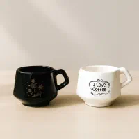 فنجان سرامیکی طرح الماس قهوه