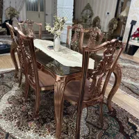 میز غذاخوری ۶ نفره پلیمر|میز و صندلی غذاخوری|ماکو, |دیوار