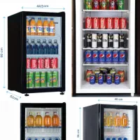 مینی بار یخچال کوچک هتلی ویترینی ۳ ۵ ۹فوت درب شیشه