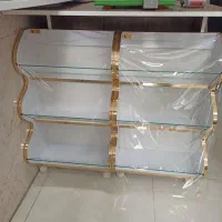 استند ۳طبقه آبشاری با نوار طلایی