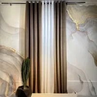 پرده آماده رنگی جلوگیری از ورود گرد و خاک به منازل|پرده، رانر، رومیزی|اهواز, نادری|دیوار