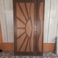 درب چوبی ورودی دولنگه