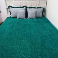 رو تختی مخمل ۲ نفره سبزکله غازی