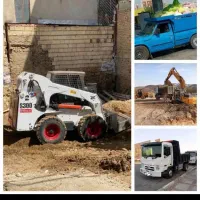 حمل نخاله با بادسان وکارگر اجاره بابکت
