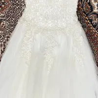 لباس‌عروس دکلته پنل فرانسوی ساده|لباس|رشت, گلسار|دیوار