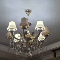 لوستر آب طلا و آباژور|لوستر و چراغ آویز|تهران, ارم|دیوار