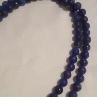گردنبند لاجورد مهره گرد دوبل