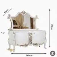 آینه کنسول سفید چوبی عروس فروش فوری|بوفه، ویترین، کنسول|بابل, |دیوار