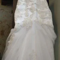 لباس عروس مزونی مدل ماهی گیپور (سایز38)