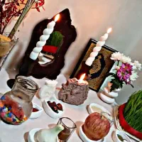 سفره هفت سین.مینیمال.ظروف