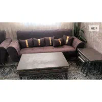 مبل هفت نفره ب همراه میز و عسلی|مبلمان خانگی و میز عسلی|گلپایگان, |دیوار