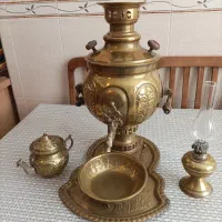 سماور برنجی 5 لیتری ذغالی