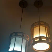 لوستر چوبی سالم|لوستر و چراغ آویز|بندر ماهشهر, |دیوار