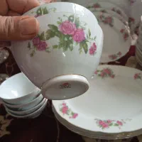 ظروف گل سرخی قدیمی|ظروف سرو و پذیرایی|فلاورجان, |دیوار