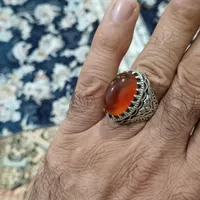 انگشتر نقره عقیق|جواهرات|رباط‌کریم, |دیوار