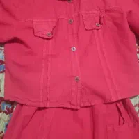 کت و دامن کتان پاییزی قیمت ۴۰۰