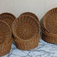 سبد حصیری با مفتول|صنایع دستی و سایر لوازم تزئینی|فرمهین, |دیوار