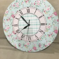 ساعت دیواری فانتزی گلدار