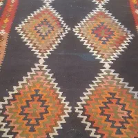 فرش کناره  دست بافت و گلیم قدیمی