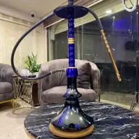 قلیان کارمانیا آبی طلایی خوشگل ترین رنگ بازار