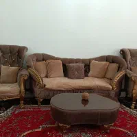 مبل هشت نفره نیمه استیل با میز وسط و دوتا عسلی|مبلمان خانگی و میز عسلی|پاکدشت, شهرک امام رضا|دیوار