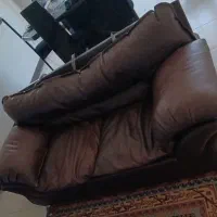 مبل چرم بسیار محکم و شیک شش نفره