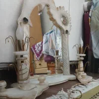 اینه شمع دون سنگ مرمر