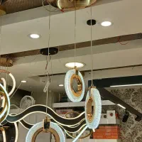 لوستر سه شعله آویز وارداتی سه حالته شیک و ارزان|لوستر و چراغ آویز|اصفهان, تخت فولاد|دیوار