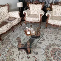 مبلمان کلاسیک ۹ نفره ، فروش بعلت مهاجرت|مبلمان خانگی و میز عسلی|تهران, بهاران|دیوار