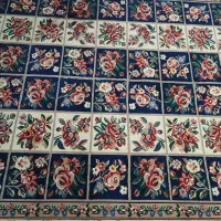 فرش گلیم گلفرنگ سرمه ای