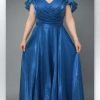 لباس مجلسی آبی لیزری