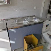 کابینت زیر سینکی با سینک اخوان۱۰۰در۵۰آماده نصب|مصالح و تجهیزات ساختمان|رودهن, |دیوار