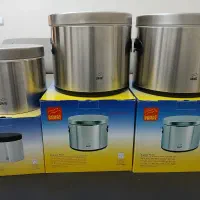 سطل تمام استیل برنج و قند و شکر بهاز کالا