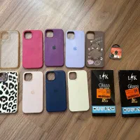 کاور سیلیکونی و فانتزی،گلس و گلس لنز آیفون۱۳ نرمال