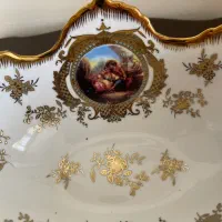 ظرف چینی دکوری طلا کوب