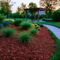 فروش و اجرای مالچ چوب و آبیاری هوشمند قطره ای