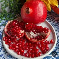 انار عمده بر روی درخت|خوردنی و آشامیدنی|ارسنجان, |دیوار