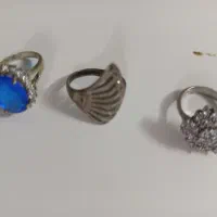 سه عددانگشترنقره بشیارزیبا